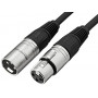 Amazon Basics Standard XLR Male to Female Balanced Microphone Cable, Durable & Flexible, Noise-Cancelling - 6 Feet, Black