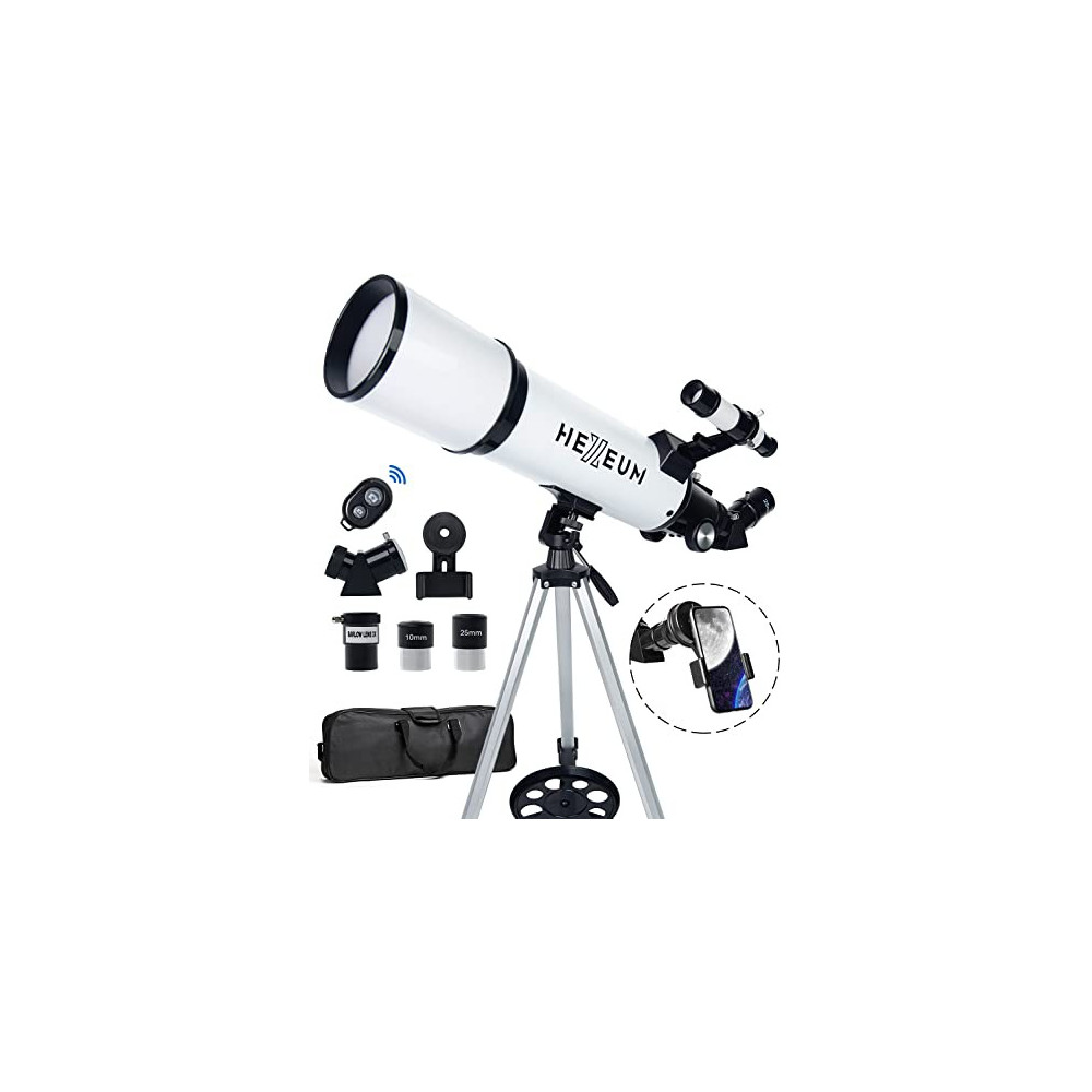 Telescope 80mm Aperture 600mm - Astronomical Portable Refracting Telescope Fully Multi-coated High Transmission Coatings AZ M