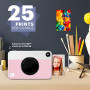 KODAK Printomatic Digital Instant Print Camera - Full Color Prints On ZINK 2x3" Sticky-Backed Photo Paper  Pink  Print Memori