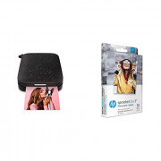 HP Sprocket Portable Photo Printer  2nd Edition  – Instantly print 2x3" sticky-backed photos from your phone – [Noir] [1AS86A