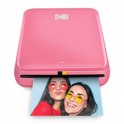 KODAK Step Instant Photo Printer with Bluetooth/NFC, Zink Technology & KODAK App for iOS & Android  Pink  Prints 2x3” Sticky-