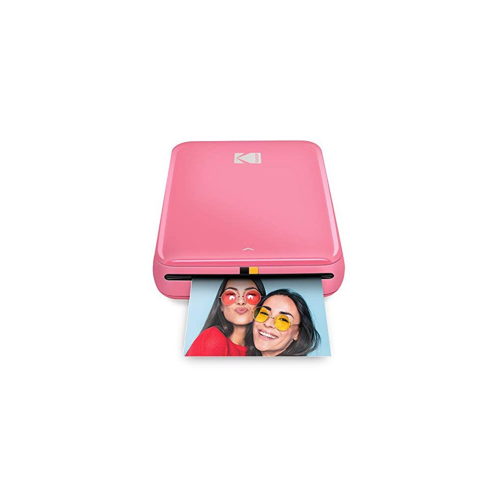 KODAK Step Instant Photo Printer with Bluetooth/NFC, Zink Technology & KODAK App for iOS & Android  Pink  Prints 2x3” Sticky-