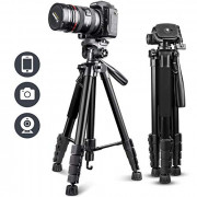 UBeesize 67” Camera Tripod with Travel Bag, Cell Phone Tripod with Wireless Remote and Phone Holder, Compatible with All Came