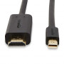 Amazon Basics Mini DisplayPort Male to HDMI Male Cable, 1080p, Gold-Plated Plugs, 6 Foot, Black