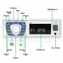 Marine Receiver & Speaker Kit - In-Dash LCD Digital Stereo Built-in Bluetooth & Microphone w/ AM FM Radio System 5.25’’ Water